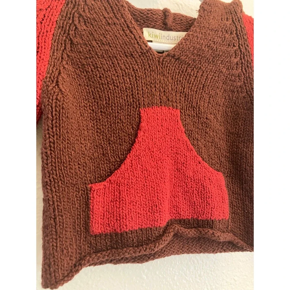 Peruvian Hand Loomed 100% Cotton Hooded‎ Sweater Handmade Size 6-12m